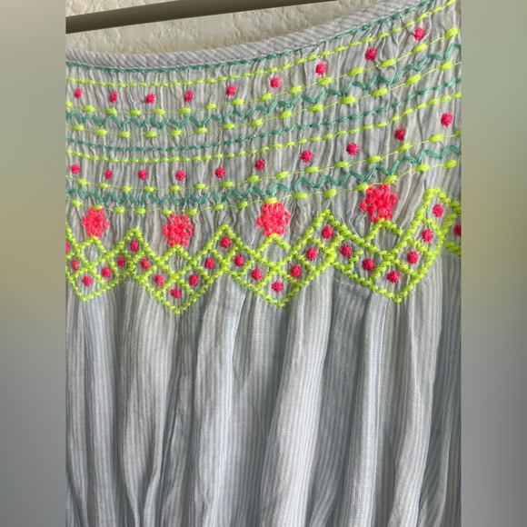 Cat & Jack Girls Dress with Pastel Embroidery on Top in size L - Picture 3 of 7